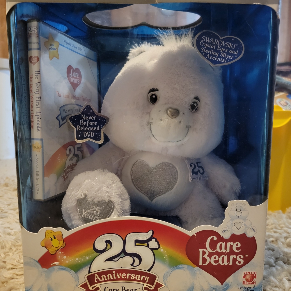 Care Bears 25th Anniversary Silver Plush with DVD